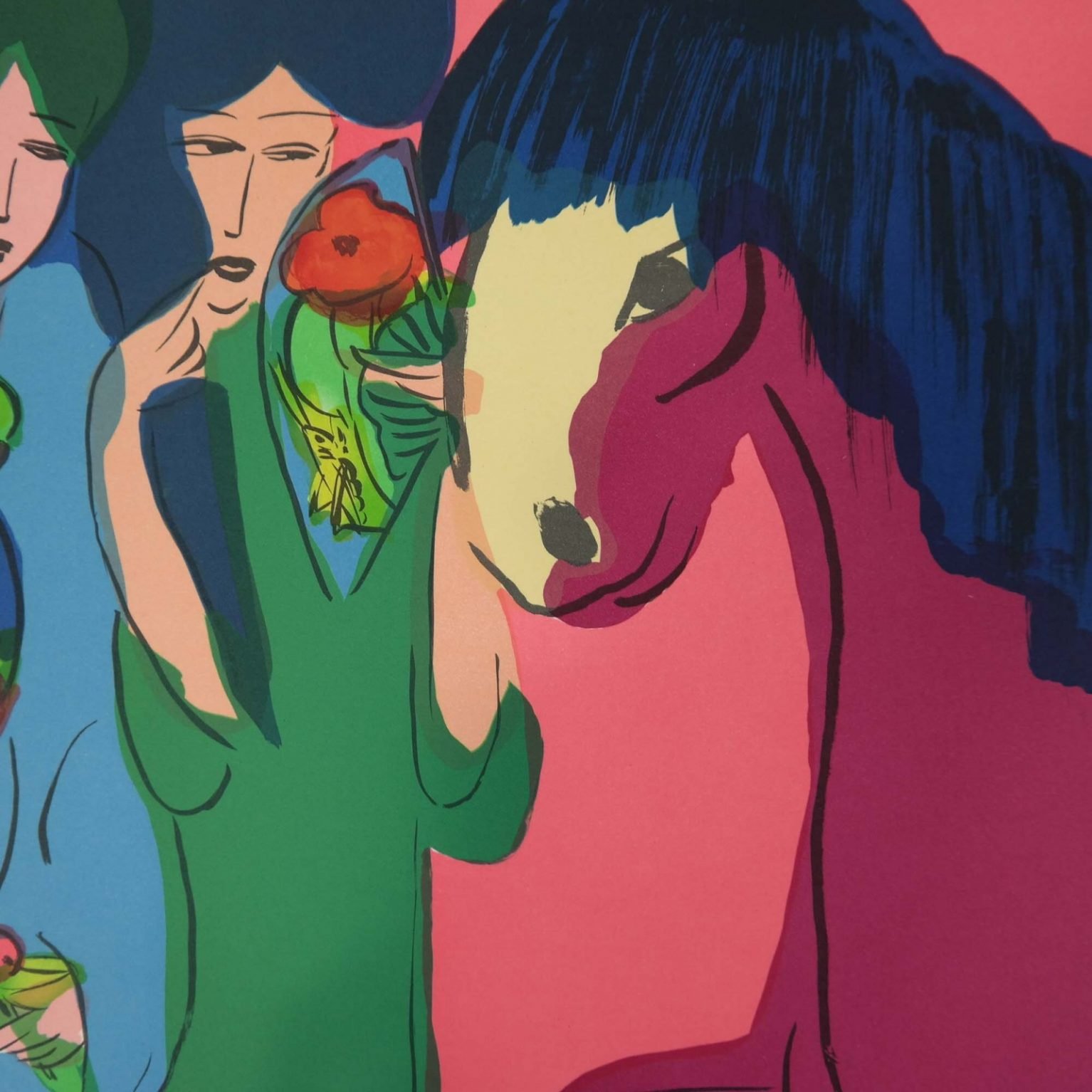 Walasse Ting (1929 - 2010) - Red Horse